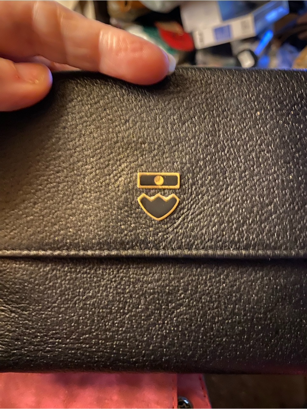 BALLY Black Men's Leather Crossbody Bag with Gold Accent